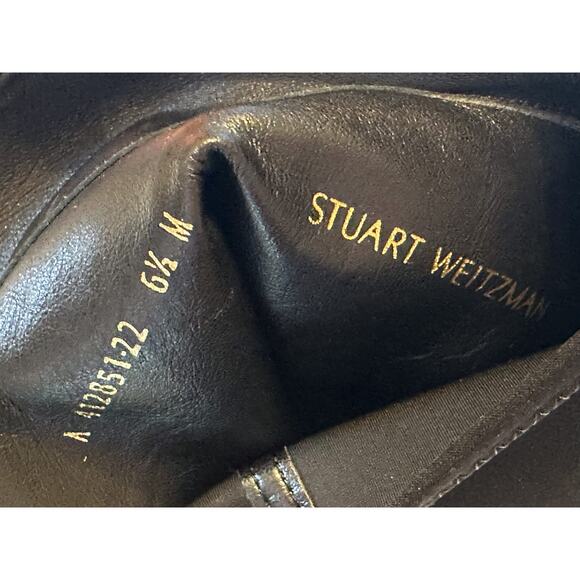 Stuart Weitzman Reserve 5050 Boots Over The Knee Black Stretch Leather Size 6.5 - Picture 6 of 9